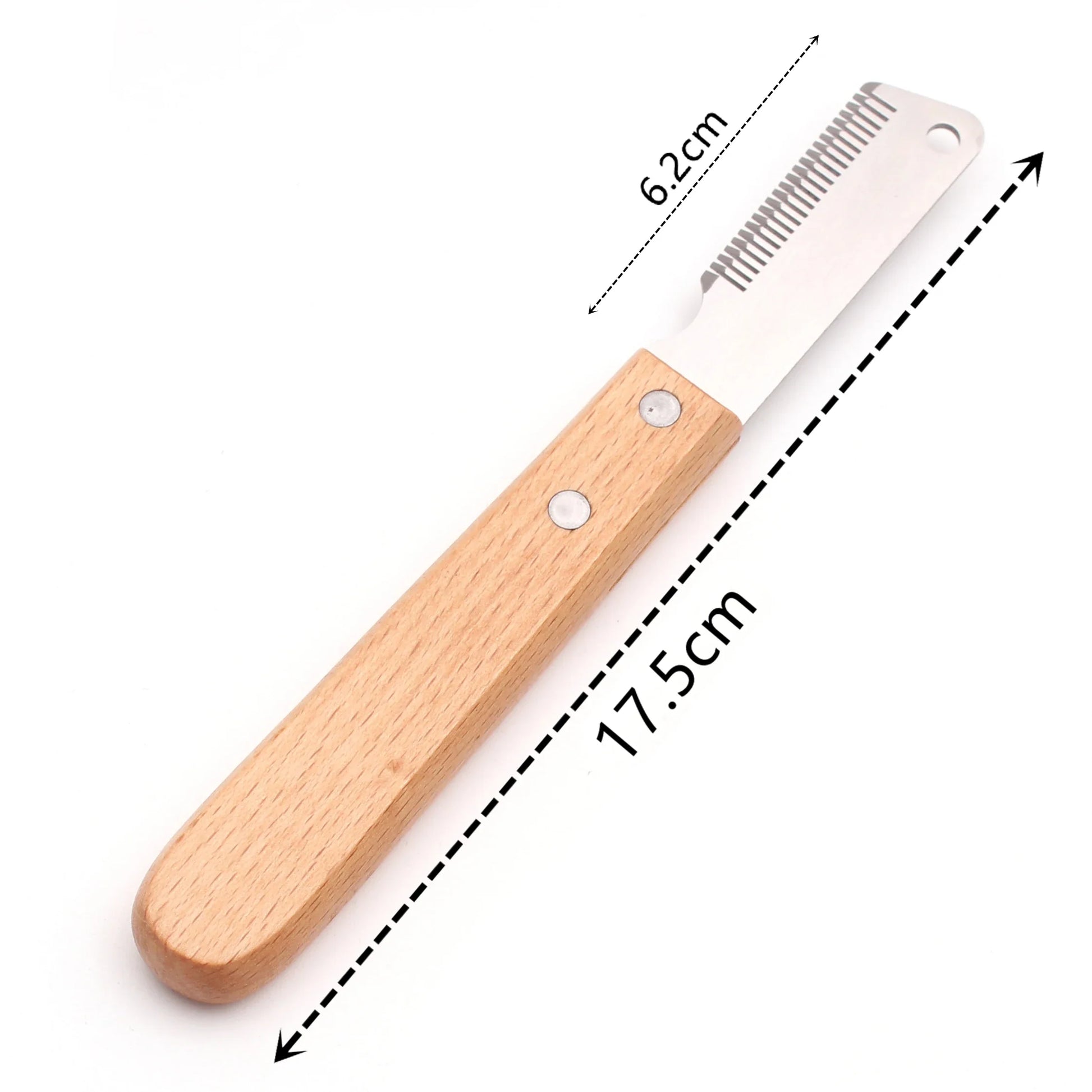 Professional Dog Grooming Stripping Knife with Wooden Handle-My Little Pet