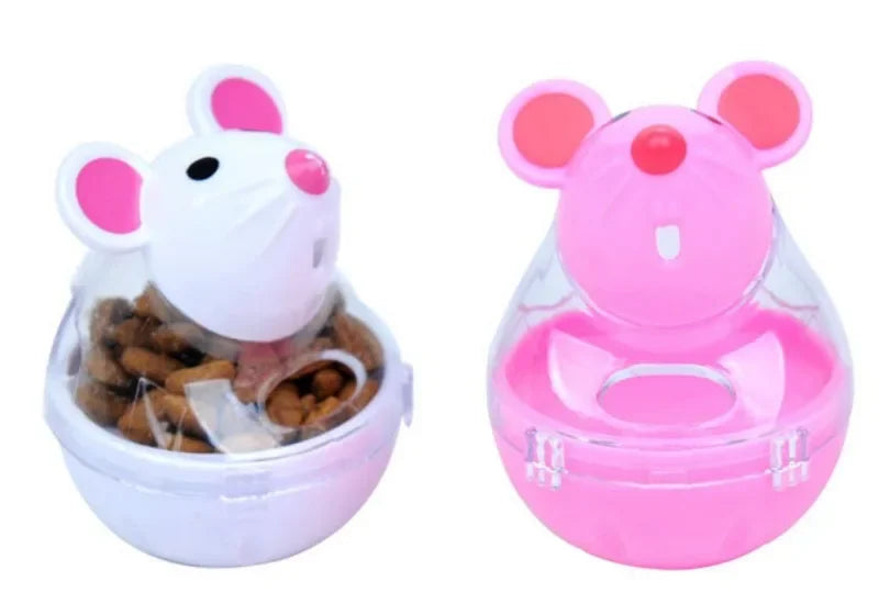 Interactive Mouse Tumbler Cat Toy with Food Dispenser-My Little Pet