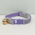 Velvet Cat Collar with Adjustable Safety and Bell-My Little Pet