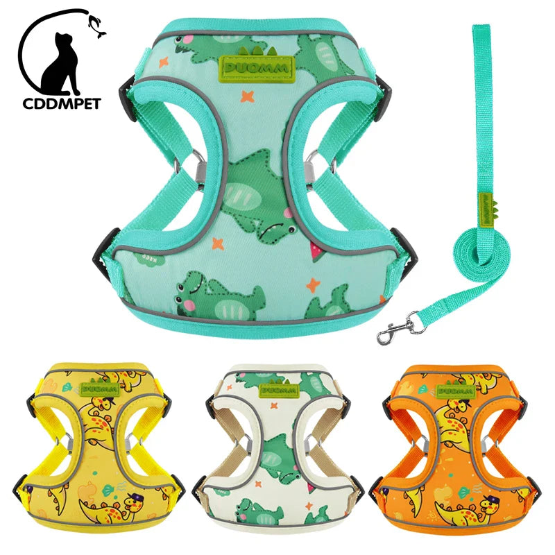 CDDMPET Cartoon Puppy Harness and Leash Set for Small Dogs-My Little Pet