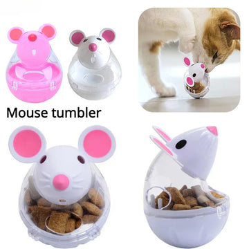 Interactive Mouse Tumbler Cat Toy with Food Dispenser-My Little Pet