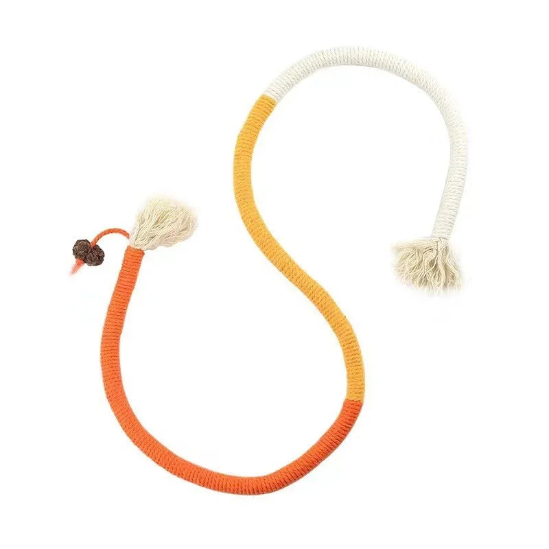 Interactive Cat Teaser Toy with Silvervine and Cotton Rope for Dental Health-My Little Pet