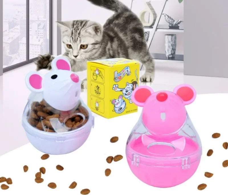 Interactive Mouse Tumbler Cat Toy with Food Dispenser-My Little Pet