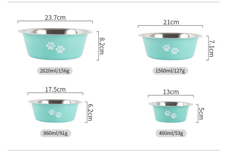 Stylish Stainless Steel Dog Bowls for Medium to Large Pets-My Little Pet