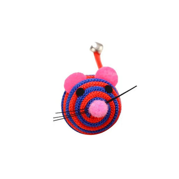 Interactive Nylon Rope Ball Toy with Bell for Cats-My Little Pet