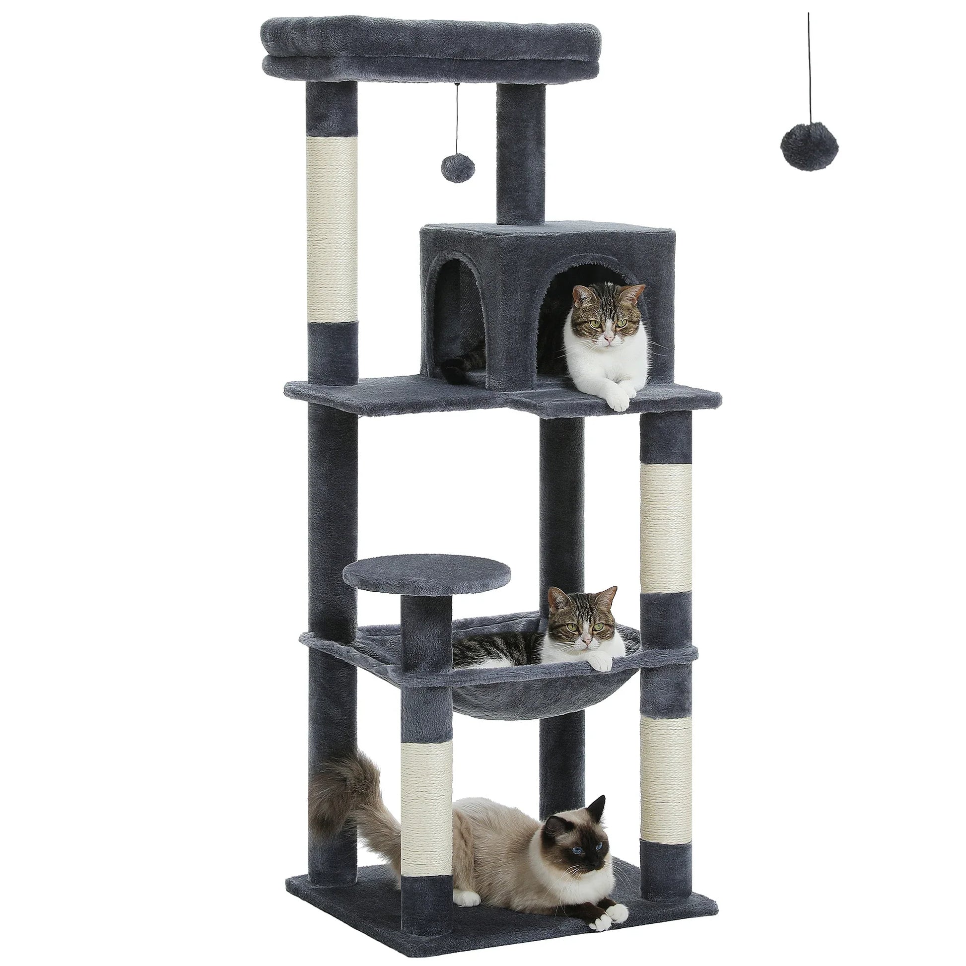 Multi-Level Cat Tree with Condo and Scratching Posts-My Little Pet