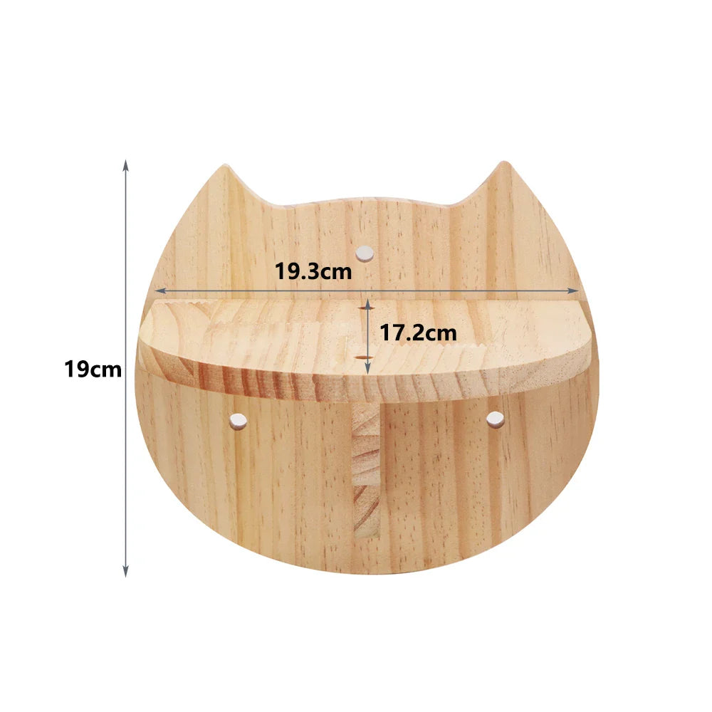 Wall-Mounted Cat Climbing Shelf with Sisal Scratching Post-My Little Pet