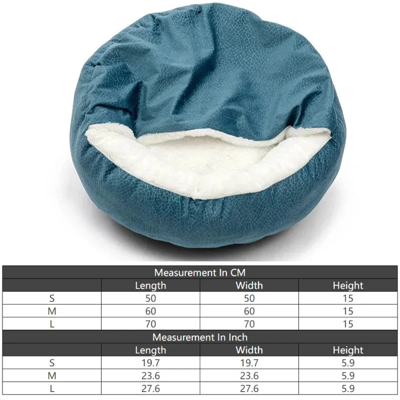 Orthopedic Pet Bed with Integrated Hooded Blanket-My Little Pet