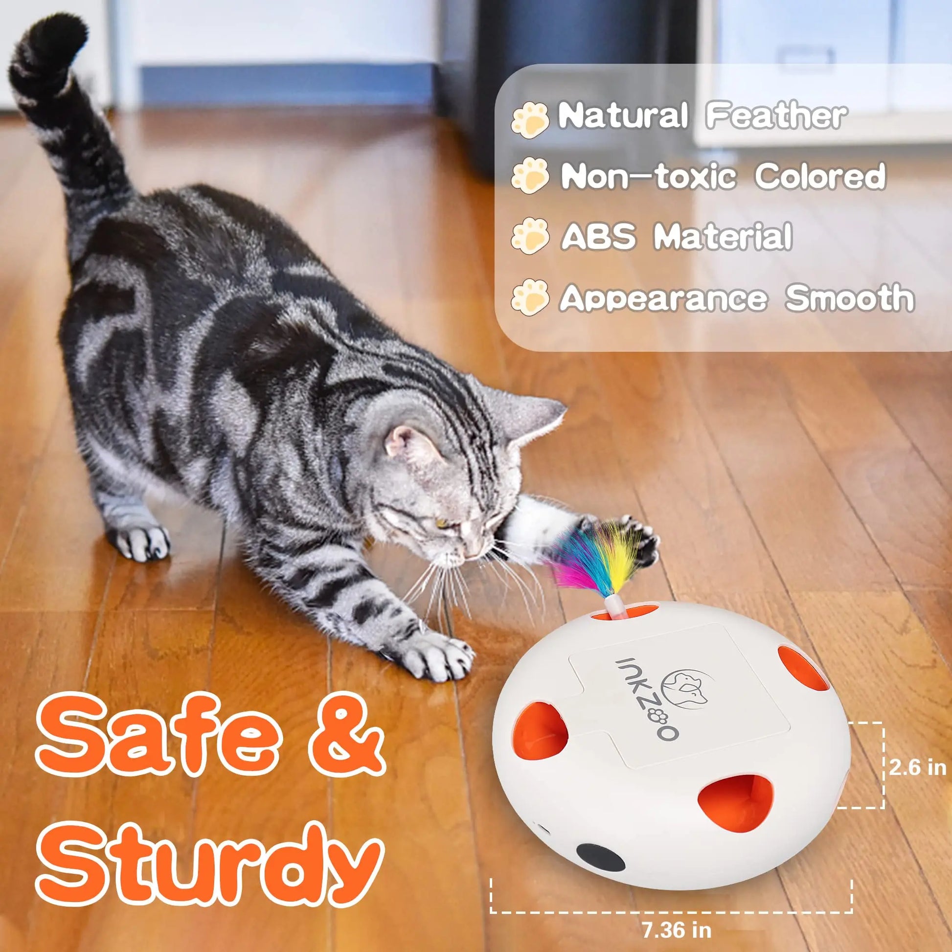 Interactive Cat Toy with Smart Feather, Automatic Standby, and Type-C Charging - Ideal for Indoor Cats-My Little Pet