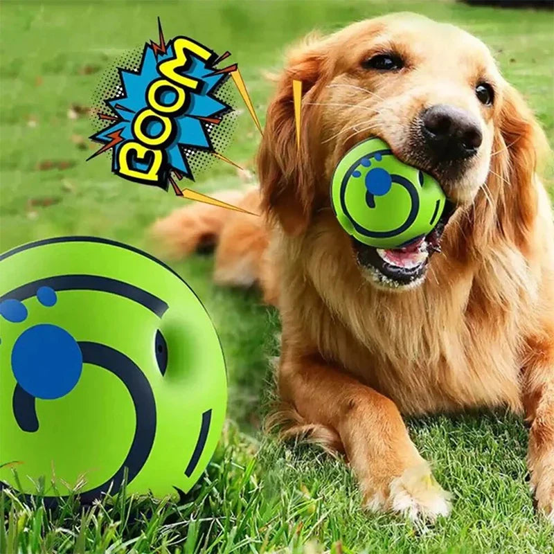 Self-Activated Squeaky Chew Ball for Cats and Dogs – Fun, Training, and Teeth Cleaning Toy-My Little Pet