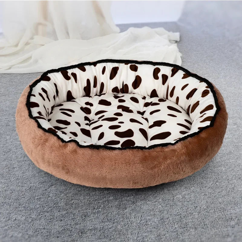 Reversible Dog Bed for Small to Medium Breeds - Soft, Washable Cotton Basket-My Little Pet