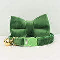 Velvet Cat Collar with Adjustable Safety and Bell-My Little Pet