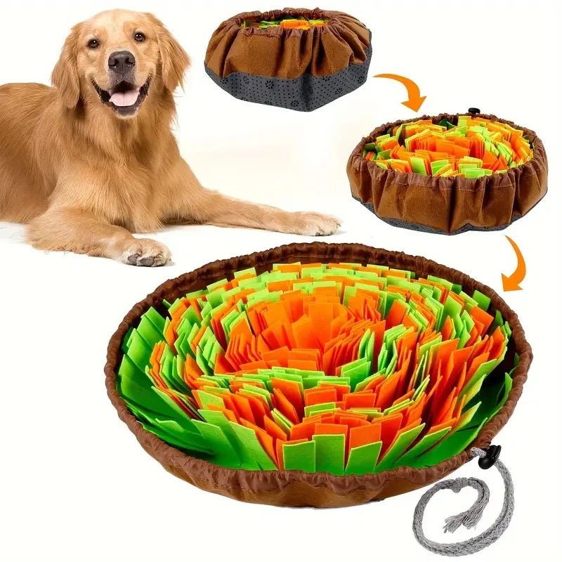 Foldable Felt Snuffle Mat for Dogs - Interactive Slow Feeding Training Toy-My Little Pet