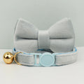 Velvet Cat Collar with Adjustable Safety and Bell-My Little Pet