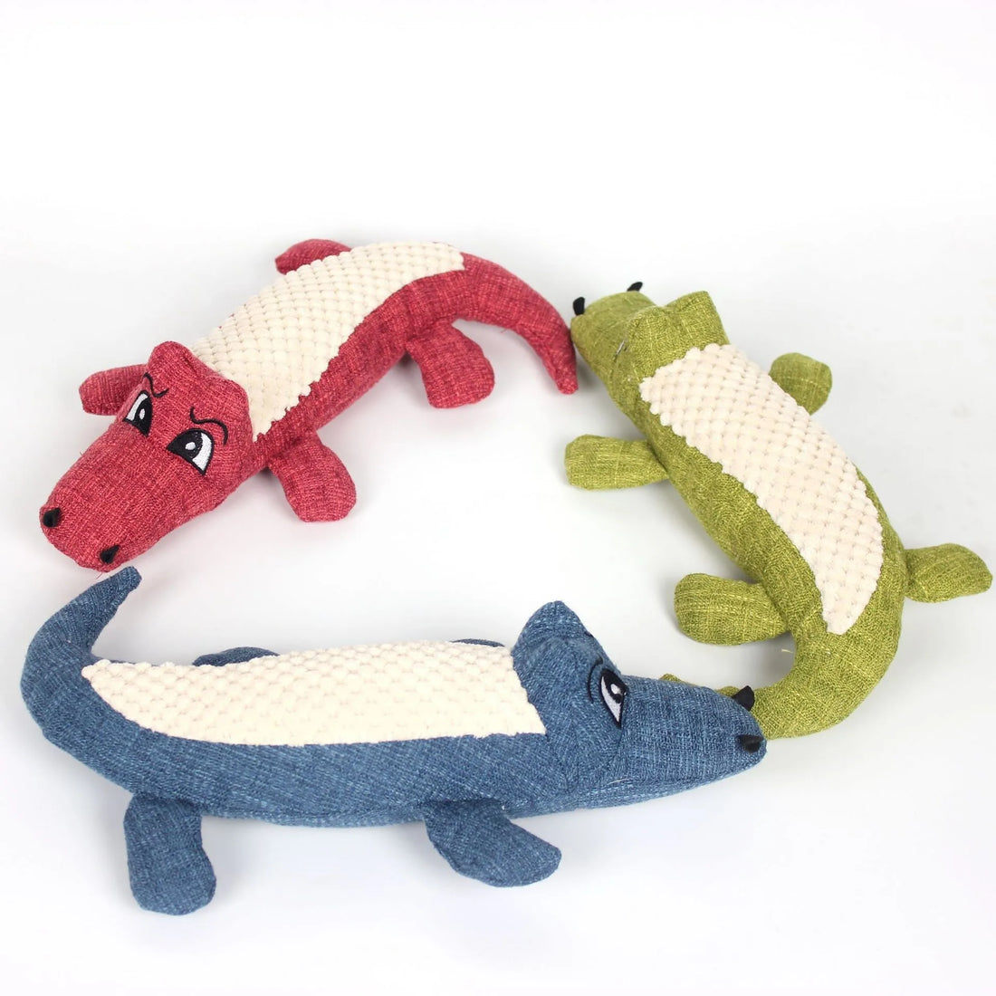 New Plush Crocodile Dog Toy – Sound-Making Corn Velvet Chew Toy for Dental Health-My Little Pet