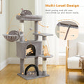 Plush Cat Tree Tower with Cozy Hammock and Scratching Posts-My Little Pet