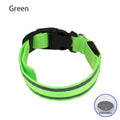 Reflective LED Dog Collar - USB Rechargeable and Button Battery Options-My Little Pet