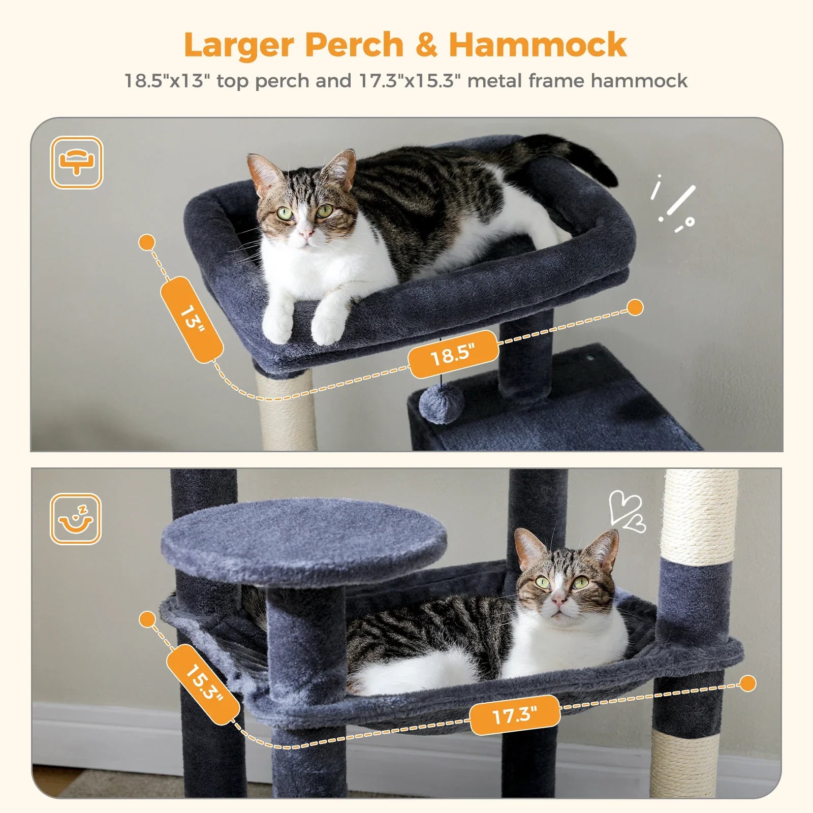 Multi-Level Cat Tree with Condo and Scratching Posts-My Little Pet