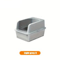 Extra Large Stainless Steel Cat Litter Box with Lid - Odor Resistant & Leak Proof-My Little Pet