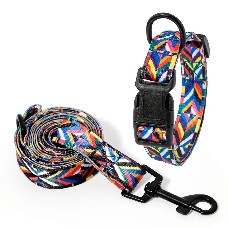 Bohemia Style Pet Collar and Leash Set for Dogs and Cats-My Little Pet