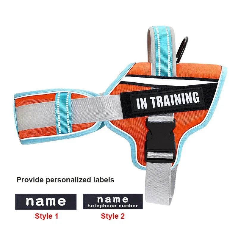 KOMMILIFE Adjustable Dog Harness with Reflective and Breathable Design-My Little Pet