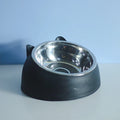 Stainless Steel Cat and Dog Bowl with Cervical Protection - Slanted Mouth Pet Food Bowl-My Little Pet