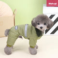 Winter Dog Overalls with Fur Collar and D Ring for Small Breeds-My Little Pet