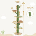 Floor-to-Ceiling Cat Tree - 228-274cm Tall Cat Climbing Tower-My Little Pet