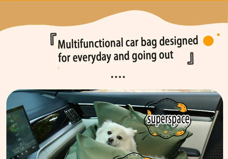 Waterproof Dog Car Seat Cover with Cushion-My Little Pet