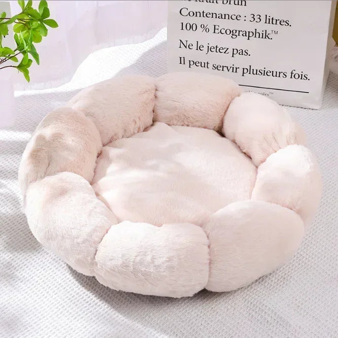 Floral Pet Nest for Cats and Small Dogs - Warm and Cozy for All Seasons-My Little Pet