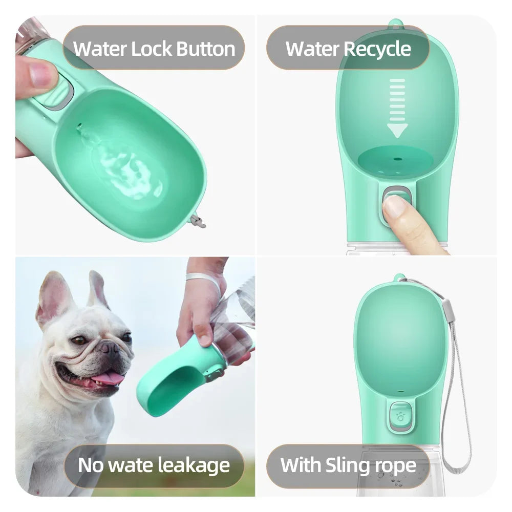 Portable Leakproof Dog Water Bottle - Travel Drinking Bowl for Small & Large Pets - My Little Pet