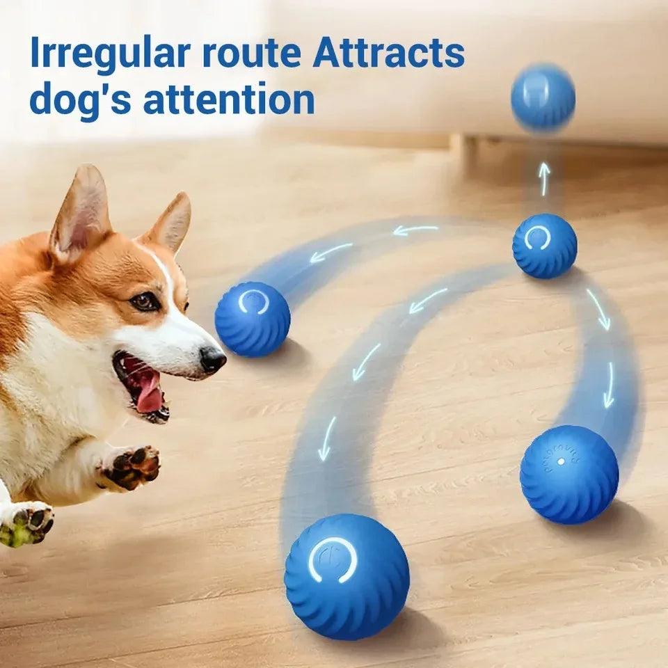 Smart Dog Toy Ball - Automatic Electronic Interactive Training Pet Toy, Gravitational Moving Ball, Rechargeable Active Rolling Ball-My Little Pet