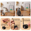 Interactive Feather Teaser Cat Toy with Bell and Suction Cup-My Little Pet