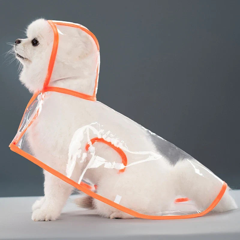 Transparent Raincoat for Dogs - Durable, Windproof, and Waterproof-My Little Pet