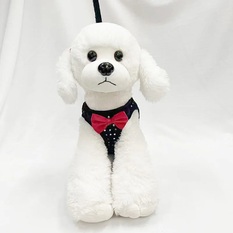 Elegant Soft Diamond Dog Harness Vest-My Little Pet