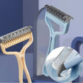 Double-Sided Pet Grooming Brush - Stainless Steel Knot Cutter & Hair Removal Comb-My Little Pet