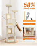 Multi-Level Cat Tree with Scratching Posts and Condos-My Little Pet