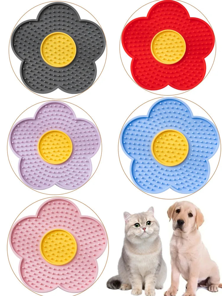 Sunflower Silicone Slow Feeder Mat for Small Dogs and Cats-My Little Pet