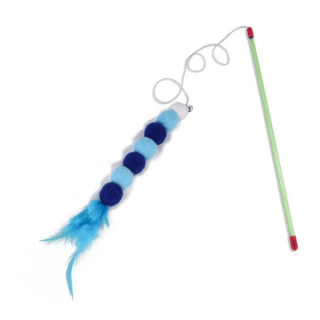 Interactive Cat Wand with Feathers and Bells-My Little Pet