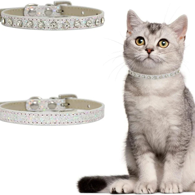 Elegant Rhinestone Pet Collar for Cats and Dogs-My Little Pet