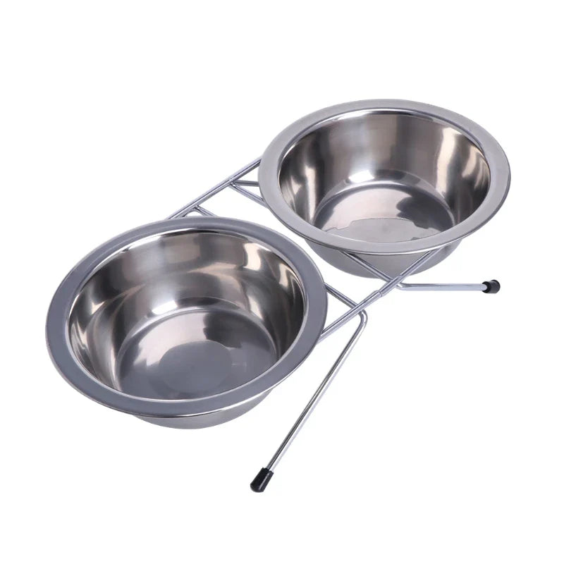 Premium Stainless Steel Dual Pet Bowls for Small Pets-My Little Pet