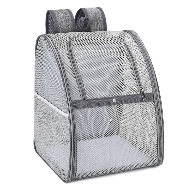 Breathable Mesh Pet Backpack for Small Dogs and Cats - Outdoor Travel Carrier-My Little Pet