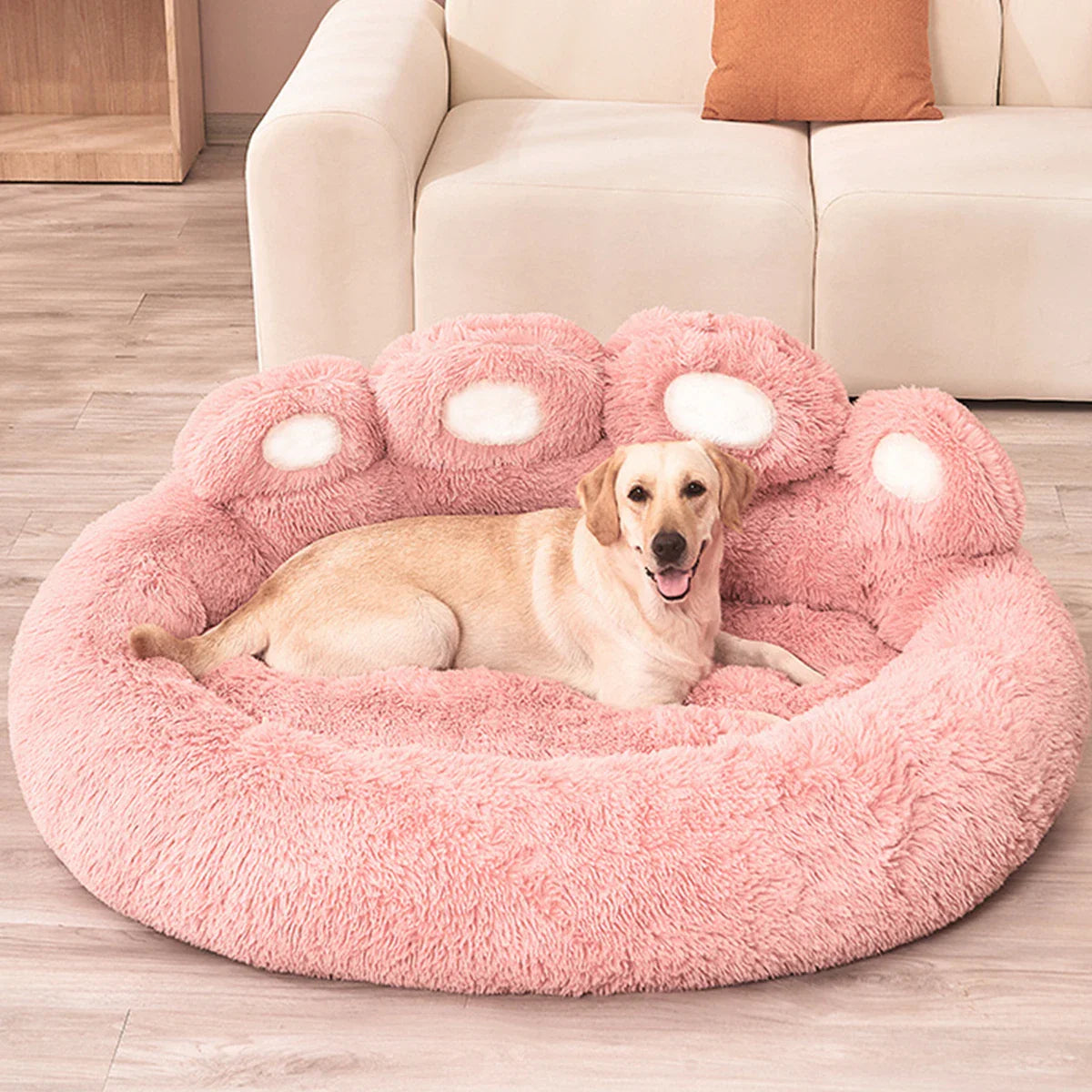 Fluffy Dog Bed – Soft Pet Sofa Basket for Small to Large Dogs and Cats, Cozy Mat and Blanket-My Little Pet