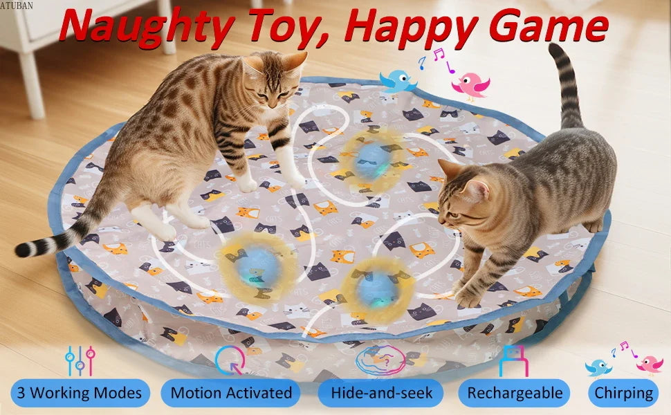 Interactive Electric Cat Toy with Motion Activation and Chirping Features-My Little Pet