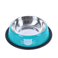 Stainless Steel Cat Food Bowl with Non-Slip Rubber Base-My Little Pet