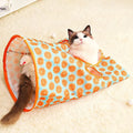 Interactive Cat Tunnel Toy with Chewable Features and Plush Toys-My Little Pet