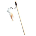 Interactive Cat Teaser Wand with Feathers – Natural and Fun-My Little Pet