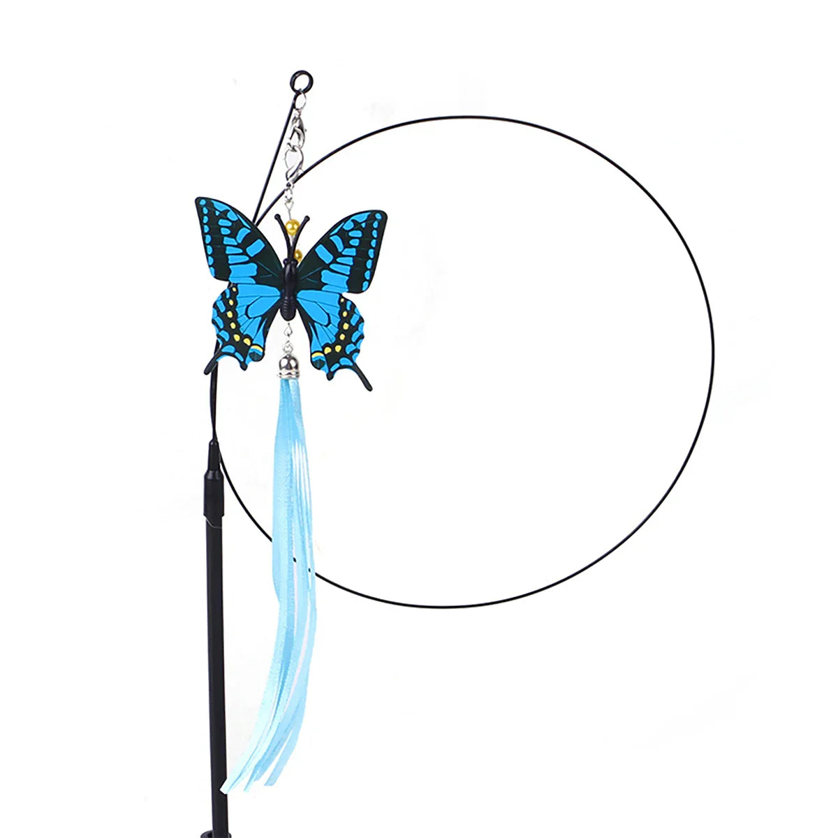 Interactive Cat Toy - Feather Teaser Wand with Bell and Sucker Base-My Little Pet