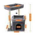 Indoor Cat Tree Tower with Double Perches and Cozy Condo-My Little Pet