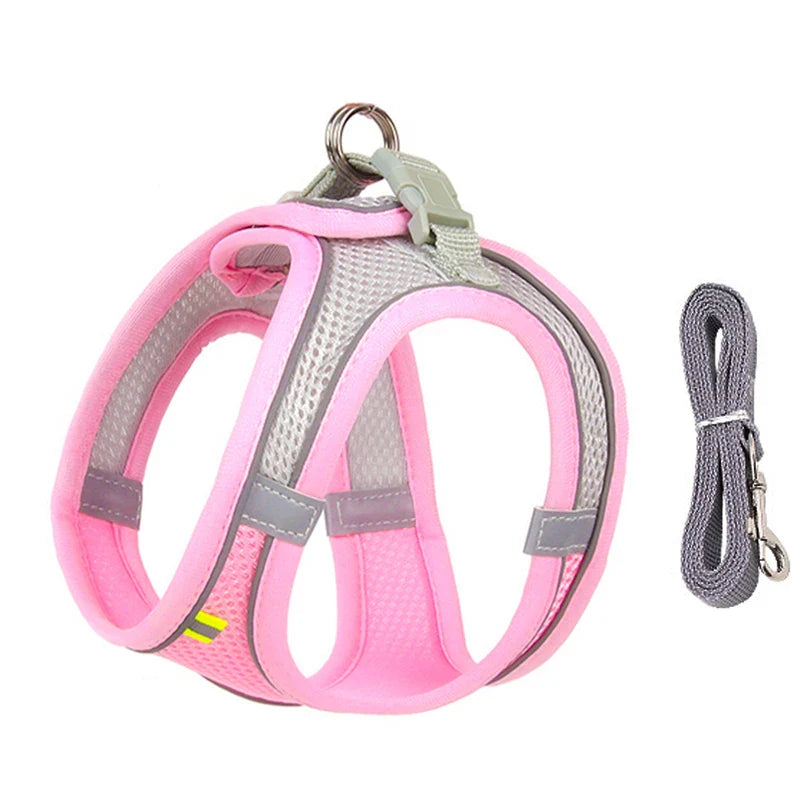 Adjustable Dog Harness and Leash Set for Small Dogs – Comfortable Walking Vest for Puppies and Cats - My Little Pet